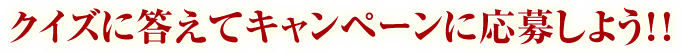 クイズに答えてキャンペーンに応募しよう!!