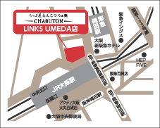 LINKS UMEDA店の地図